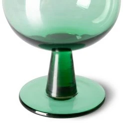 HKliving The Emeralds: Low Wine Glass Fern Green (Set of 4)