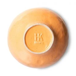 HKliving Speckled Tangerine Eggshell Glazed Bowl