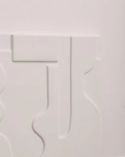 HKliving Ceramic Wall Art Panel Matt White