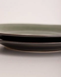 HKliving The Emeralds Dinner Plates Spotted Green Set Of 2