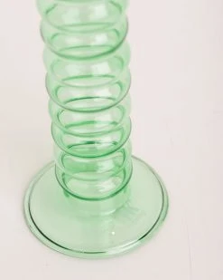 HKliving The Emeralds Glass Candle Holder L Mint Green