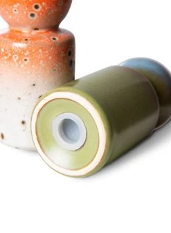 HKliving 70s Ceramics: Asteroid/peat Salt & Pepper Jars