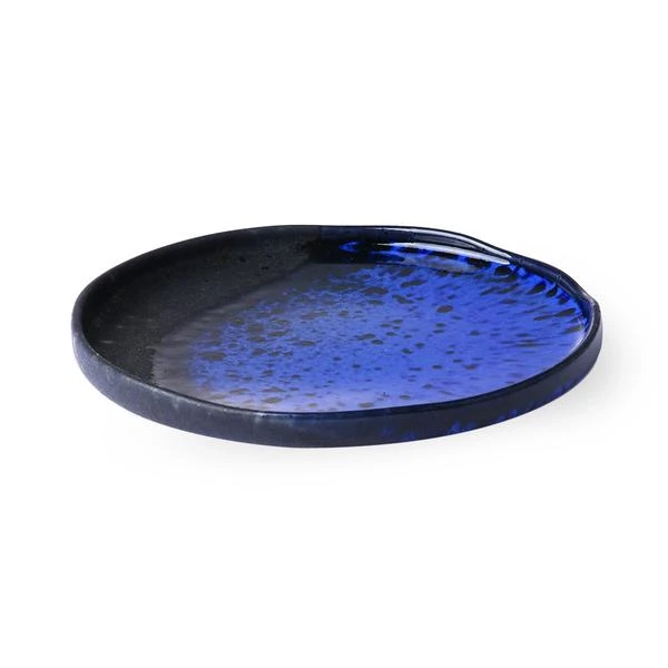 HKliving Bold Basic Ceramics Dessert Plate Cobalt Blue HKliving Bold Basic Ceramics Dessert Plate Cobalt Blue