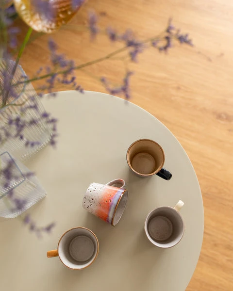 HKliving Ceramic 70s Americano Mugs Set Of 4 HKliving Ceramic 70s Americano Mugs Set Of 4