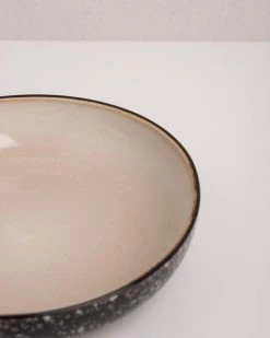 HKliving Beige Galaxy 70s Ceramic Salad Bowl