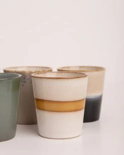 HKliving 70s Ceramics Coffee Mugs Set of 6 Pluto