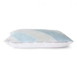 HKliving Striped Velvet Cushion Ice Blue (40x60)