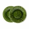 HKliving The Emeralds: Ceramic Spotted Green Side Plate (set Of 2)