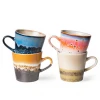 HKliving Ceramic 70's Americano Mug In Night 1 HKliving Ceramic 70's Americano Mug In Night