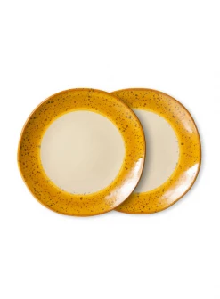 HKliving 70's Ceramics Side Plate In Autumn