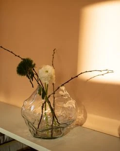 HKliving Vase Glass Cloud Low