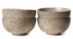 HKliving Gradient Ceramics Bowl Taupe Set Of 4