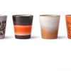 HKliving 70's Ceramics Ristretto Mugs | Aurora | Set of 4