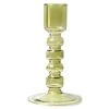 HKliving Glass Candle Holder | Medium | Olive Green