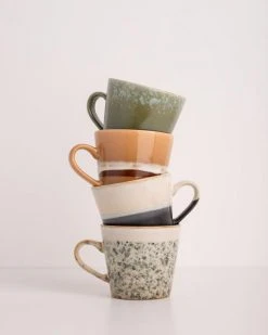 HKliving 70s Cappuccino Mug Set Of 4