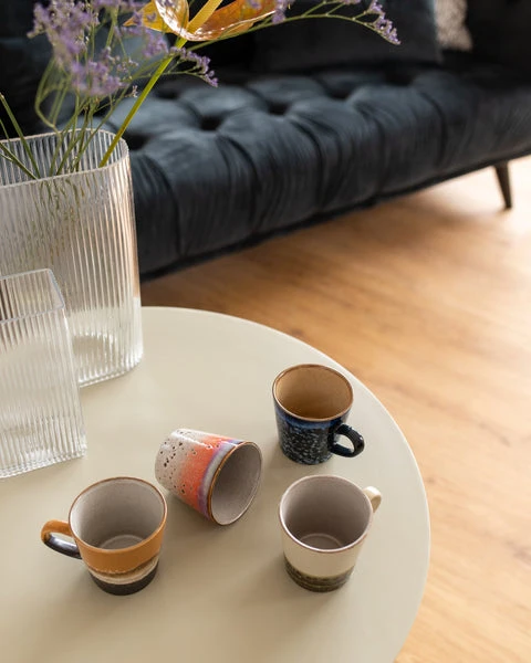 HKliving Ceramic 70s Americano Mugs Set Of 4 HKliving Ceramic 70s Americano Mugs Set Of 4