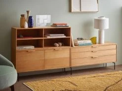 HKliving Hand Woven Cotton Rug Ochre Brown