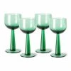 HKliving The Emeralds Wine Glass | Tall | Fern Green | Set of 4