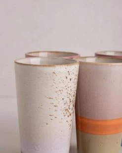 HKliving Ceramic 70 S Latte Set Of 4