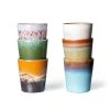 HKliving 70's Ceramics Mugs | Phoenix | Set of 6