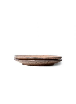 HKliving Gradient Ceramics Dessert Plate In Taupe