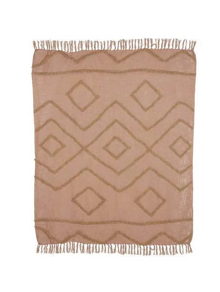 HKliving Cotton Fringe Pattern Throw HKliving Cotton Fringe Pattern Throw