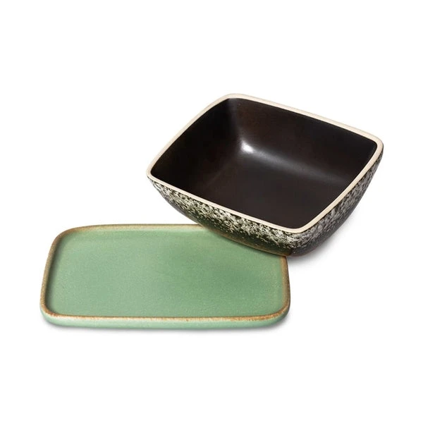 HKliving 70s Ceramics: Butter Dish - Meteor HKliving 70s Ceramics: Butter Dish - Meteor