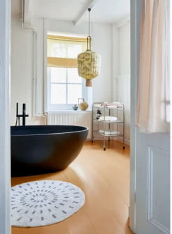 HKliving Round Swirl 120 cm Bath Mat