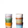 HKliving 70's Ceramic Beaker In Lagune