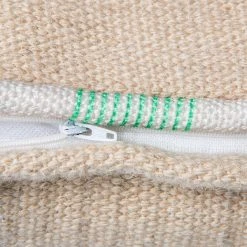 HKliving Hand Woven Brown Wool Cushion