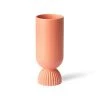HKliving Ceramic Flower Vase Ribbed Coral