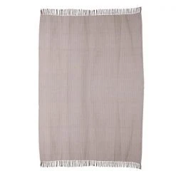 HKliving Cotton Zigzag Throw Taupe