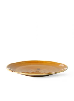 HKliving Kyoto Ceramics Japanese Dinner Plate In Brown