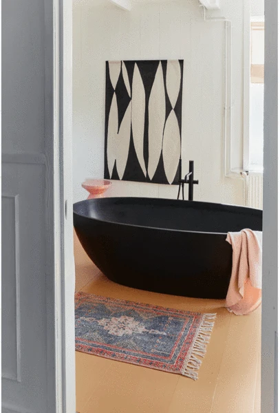 HKliving Abstract Fabric Wall Hanging | Black & White 5 HKliving Abstract Fabric Wall Hanging | Black & White