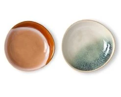 HKliving Set of 2 Ceramic 70 S Curry Bowls