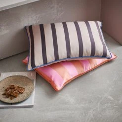 HKliving Satin/velvet Cushion Orange/pink