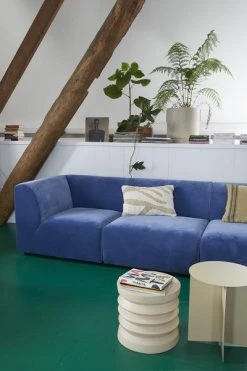 HKliving Fluffy Cushion White Beige