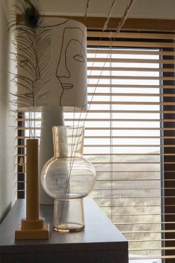 HKliving GLASS FLOWER VASE M PEACH