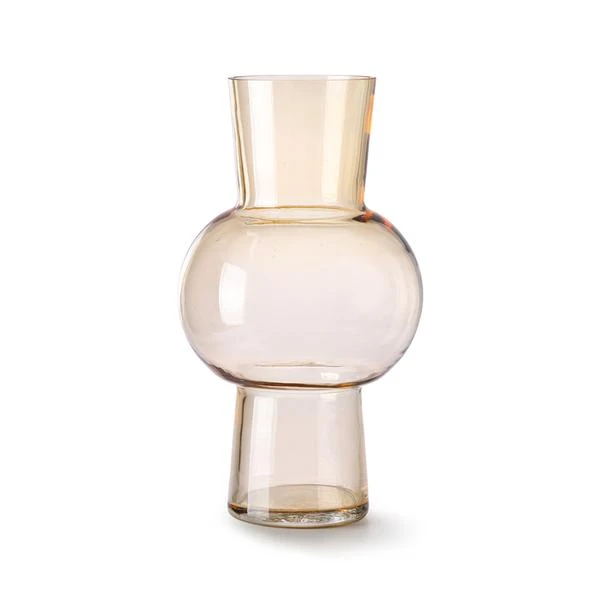 HKliving Glass Flower Vase Peach Medium HKliving Glass Flower Vase Peach Medium