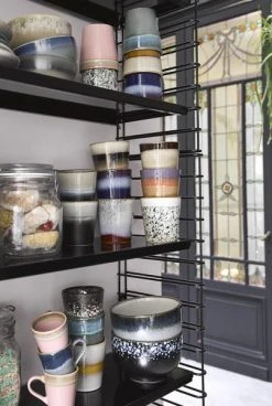 HKliving Set of 4 Ceramic 70's Bowls