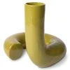 HKliving Objects: Ceramic Twisted Vase Glossy Olive 2 HKliving Objects: Ceramic Twisted Vase Glossy Olive