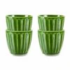 HKliving The Emeralds: Ceramic Green Ribbed Mug (set Of 4) 1 HKliving The Emeralds: Ceramic Green Ribbed Mug (set Of 4)