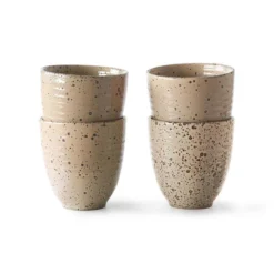 HKliving Online Shop 44 HKliving Gradient Ceramics: Mug Taupe (Set of 4)
