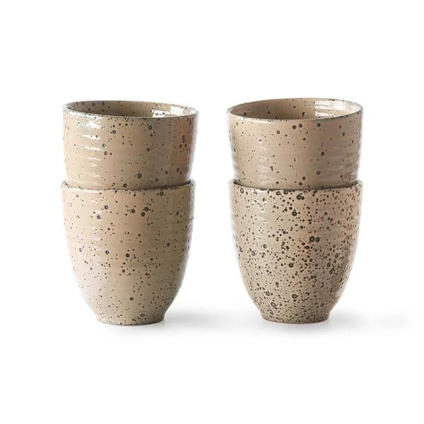 HKliving Gradient Ceramics: Mug Taupe (Set of 4) 3 HKliving Gradient Ceramics: Mug Taupe (Set of 4)