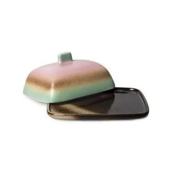 HKliving 70s Ceramics: Butter Dish - Mercury