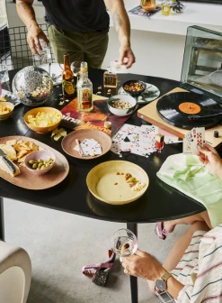 HKliving Bold & Basic Ceramics Pasta Plate In Yellow/Brown