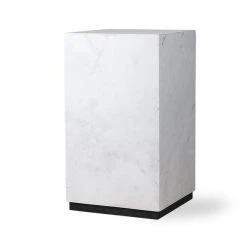 HKliving White Marble Block Table | Medium