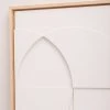 HKliving Framed Relief Art Panel C White S
