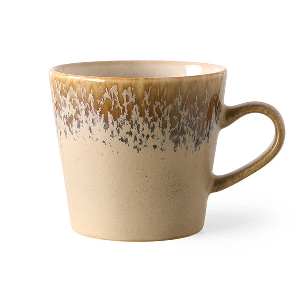 HKliving 70s Ceramics: Cappuccino Mug Bark 3 HKliving 70s Ceramics: Cappuccino Mug Bark