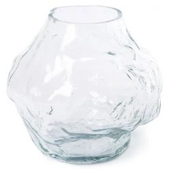 HKliving Low Cloud Glass Vase